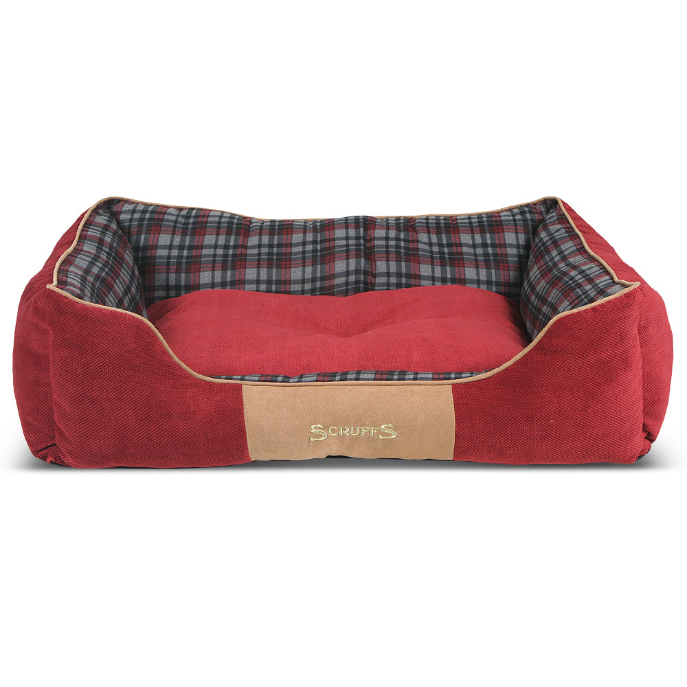 Highland Box Dog Bed (in Blue or Red) by Scruffs