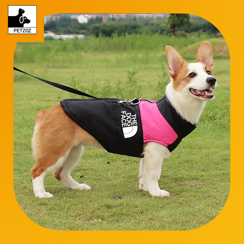 Waterproof Warm Dog Clothes Pet Coat Winter Vest Padded Zipper Jacket Dog Clothing for Small Medium Big Dogs the Dog Face Outfit