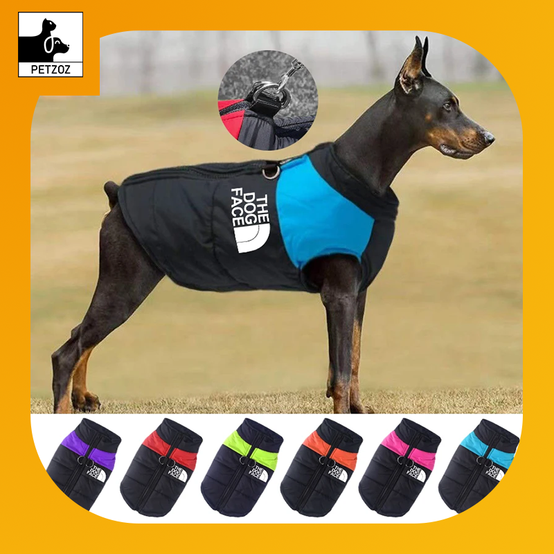 Waterproof Warm Dog Clothes Pet Coat Winter Vest Padded Zipper Jacket Dog Clothing for Small Medium Big Dogs the Dog Face Outfit