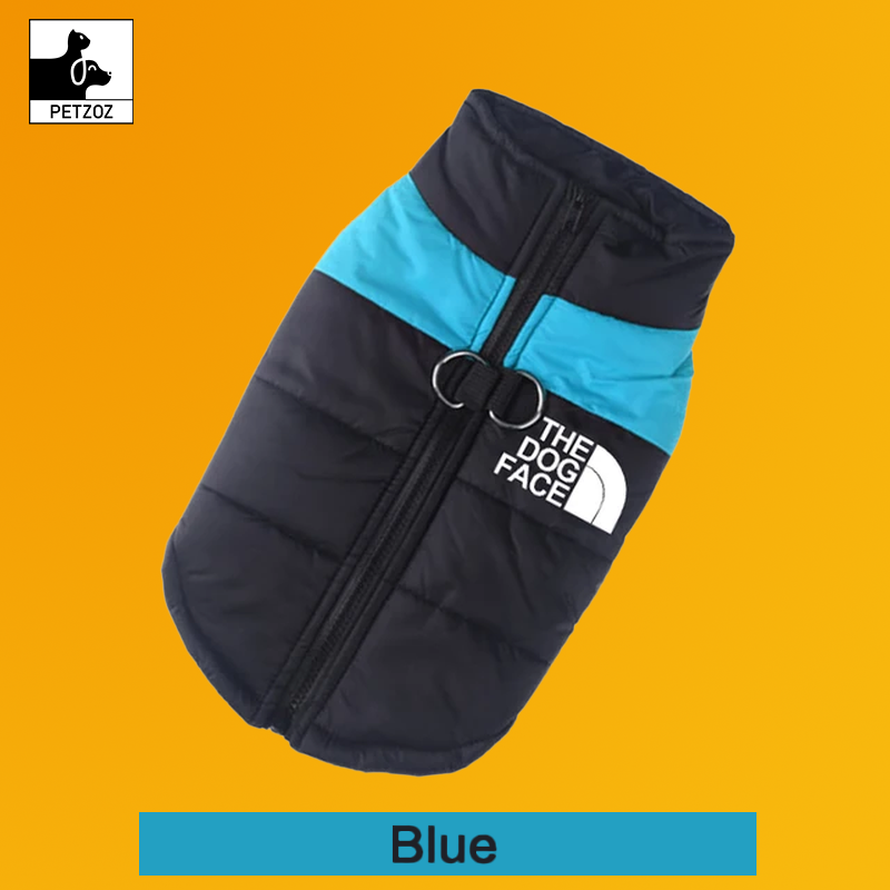 Waterproof Warm Dog Clothes Pet Coat Winter Vest Padded Zipper Jacket Dog Clothing for Small Medium Big Dogs the Dog Face Outfit