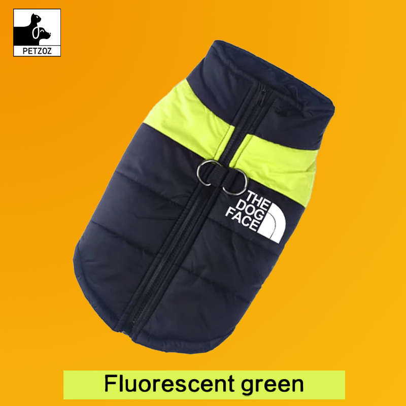 Waterproof Warm Dog Clothes Pet Coat Winter Vest Padded Zipper Jacket Dog Clothing for Small Medium Big Dogs the Dog Face Outfit