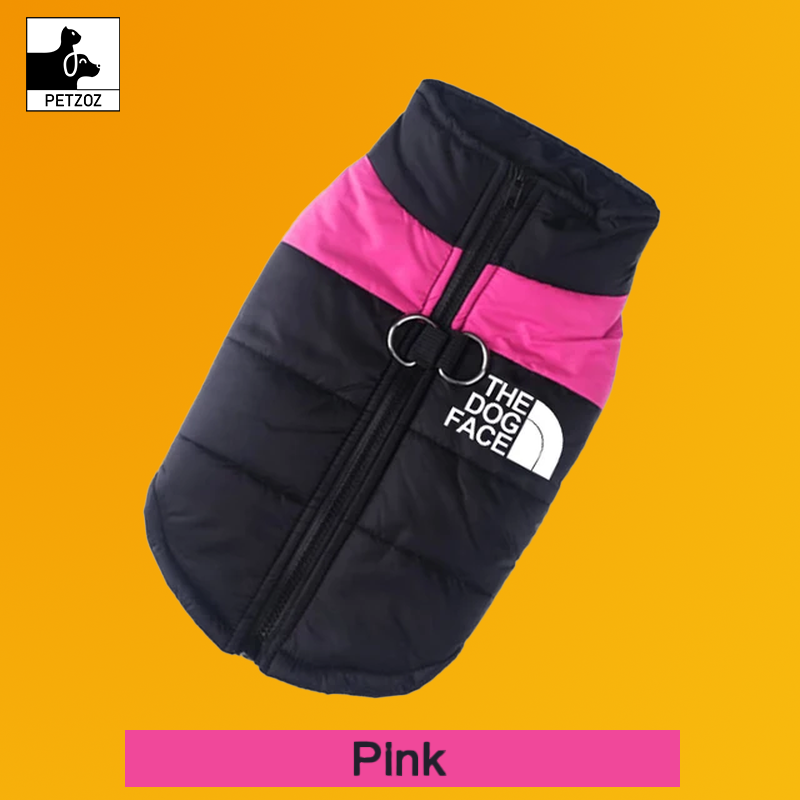 Waterproof Warm Dog Clothes Pet Coat Winter Vest Padded Zipper Jacket Dog Clothing for Small Medium Big Dogs the Dog Face Outfit