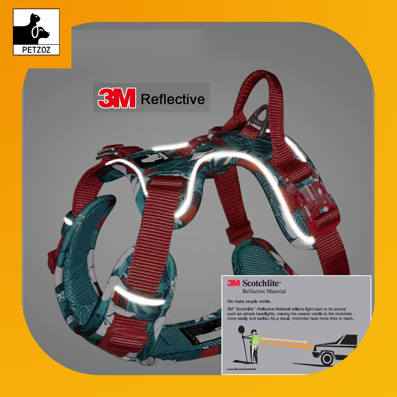 Pet Explosion-Proof Dog Harness Camouflage Reflective Nylon Special Edition and Upgrade Version Easy to Adjust TLH5653