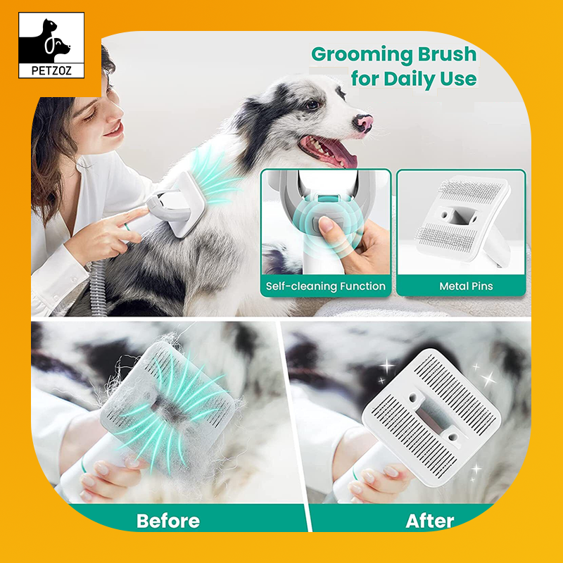 Professional Pets Grooming Vacuum Kit-Shedding Clipper,Brush Tool ,Low Noise Cleaning Kit