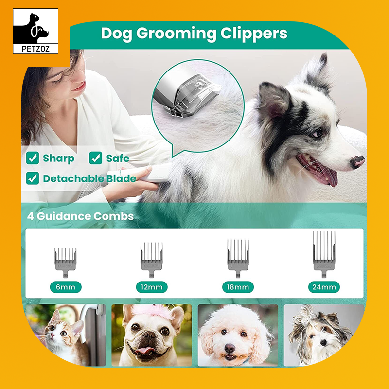 Professional Pets Grooming Vacuum Kit-Shedding Clipper,Brush Tool ,Low Noise Cleaning Kit