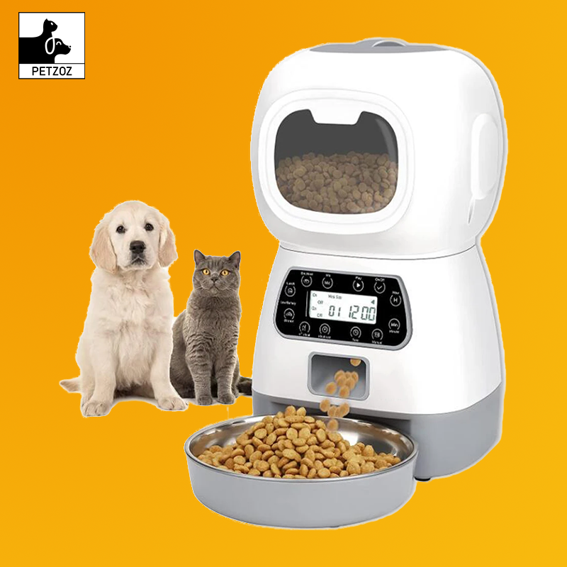 3.5L Automatic Pet Feeder Smart Food Dispenser for Cats Dogs Timer Stainless Steel Bowl Auto Dog Cat Pet Feeding Pet Supplies