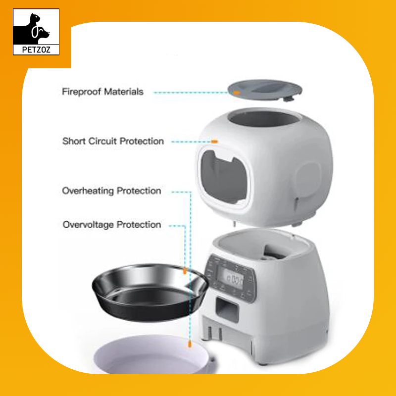 3.5L Automatic Pet Feeder Smart Food Dispenser for Cats Dogs Timer Stainless Steel Bowl Auto Dog Cat Pet Feeding Pet Supplies
