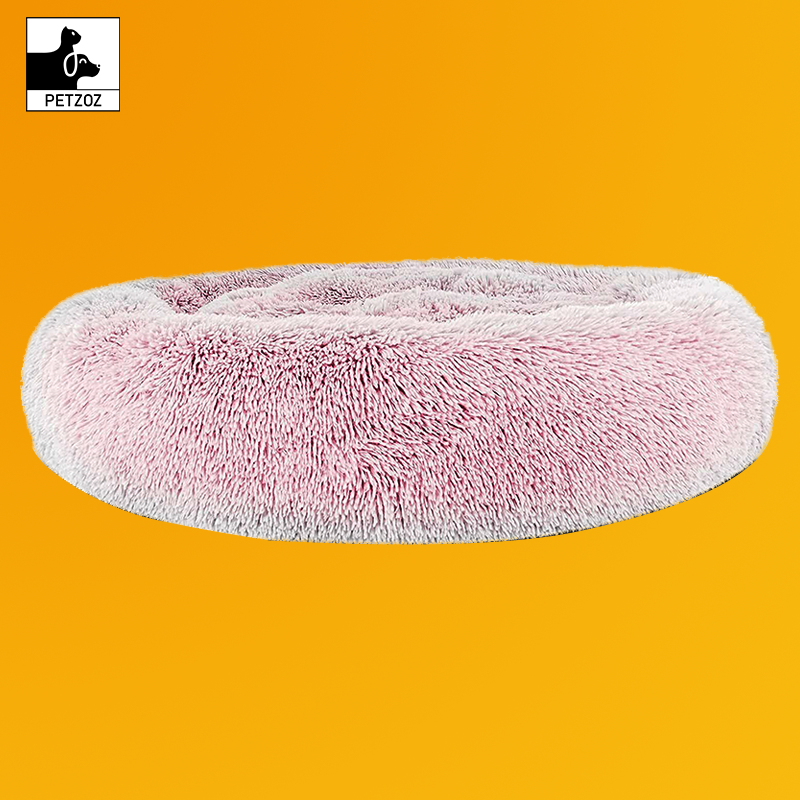 Dog Bed Donut Soft Large Plush Cat Beds for Calming Pet anti Anxiety Washable Xl