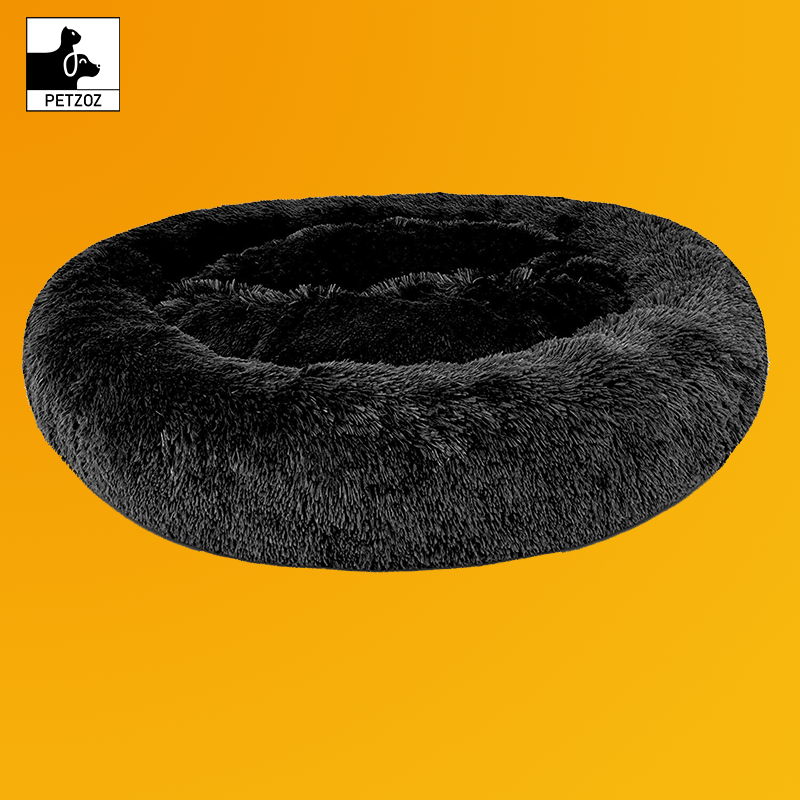 Dog Bed Donut Soft Large Plush Cat Beds for Calming Pet anti Anxiety Washable Xl
