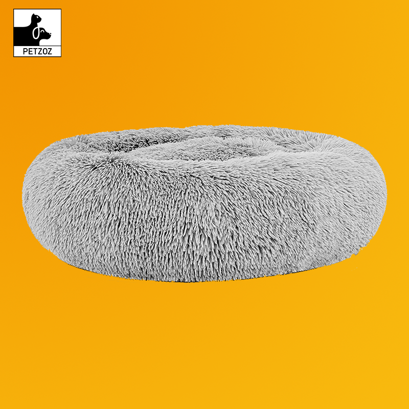 Dog Bed Donut Soft Large Plush Cat Beds for Calming Pet anti Anxiety Washable Xl