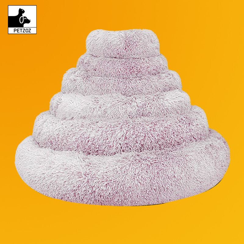 Dog Bed Donut Soft Large Plush Cat Beds for Calming Pet anti Anxiety Washable Xl
