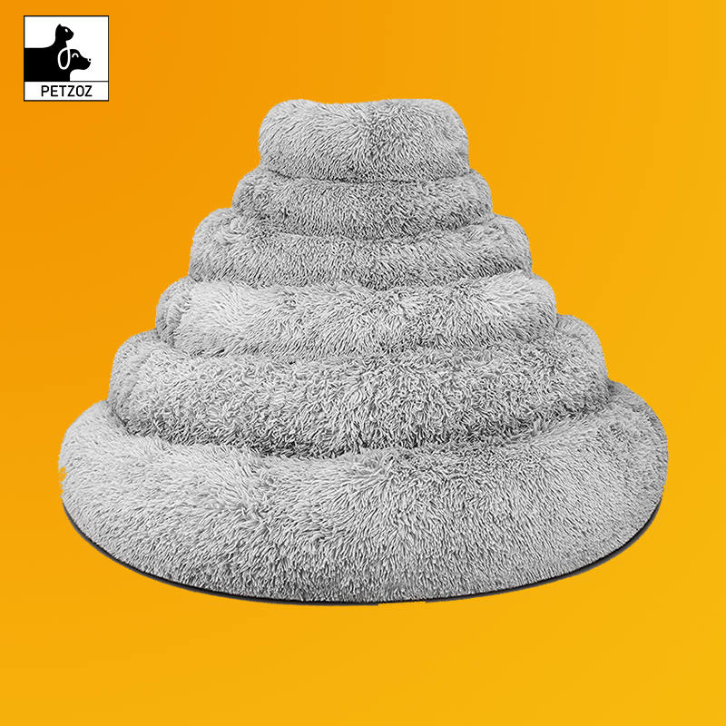 Dog Bed Donut Soft Large Plush Cat Beds for Calming Pet anti Anxiety Washable Xl
