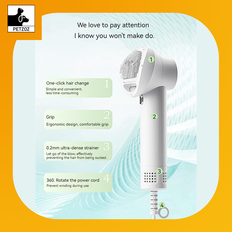 Smart Pet Hair Dryer Dog Golden Retriever Cat Grooming Hairdressing Blow & Comb Silent No Harm Pet Cleaning Supplies Pet Products