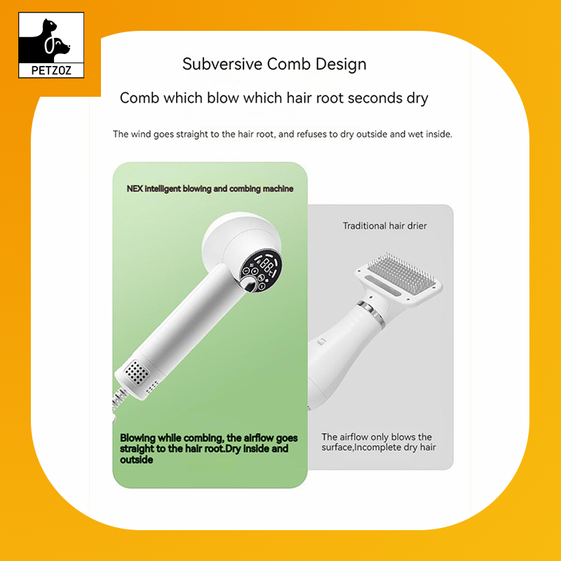 Smart Pet Hair Dryer Dog Golden Retriever Cat Grooming Hairdressing Blow & Comb Silent No Harm Pet Cleaning Supplies Pet Products