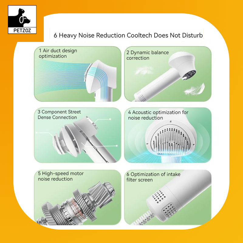 Smart Pet Hair Dryer Dog Golden Retriever Cat Grooming Hairdressing Blow & Comb Silent No Harm Pet Cleaning Supplies Pet Products