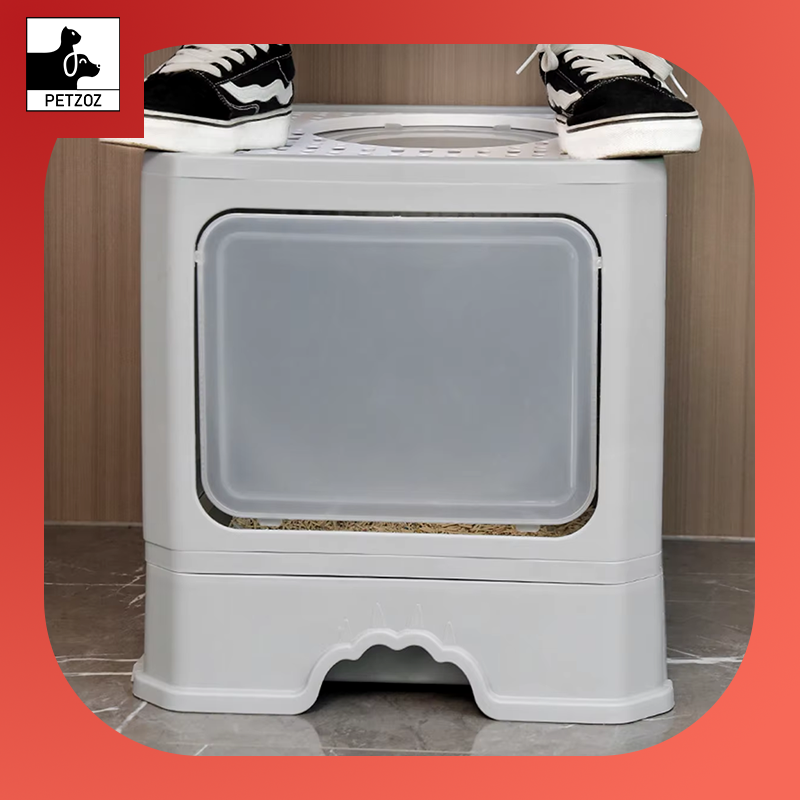 Large Litter Box Self Cleaning Pan Drawer Cat Potty Tray Anti-Splashing