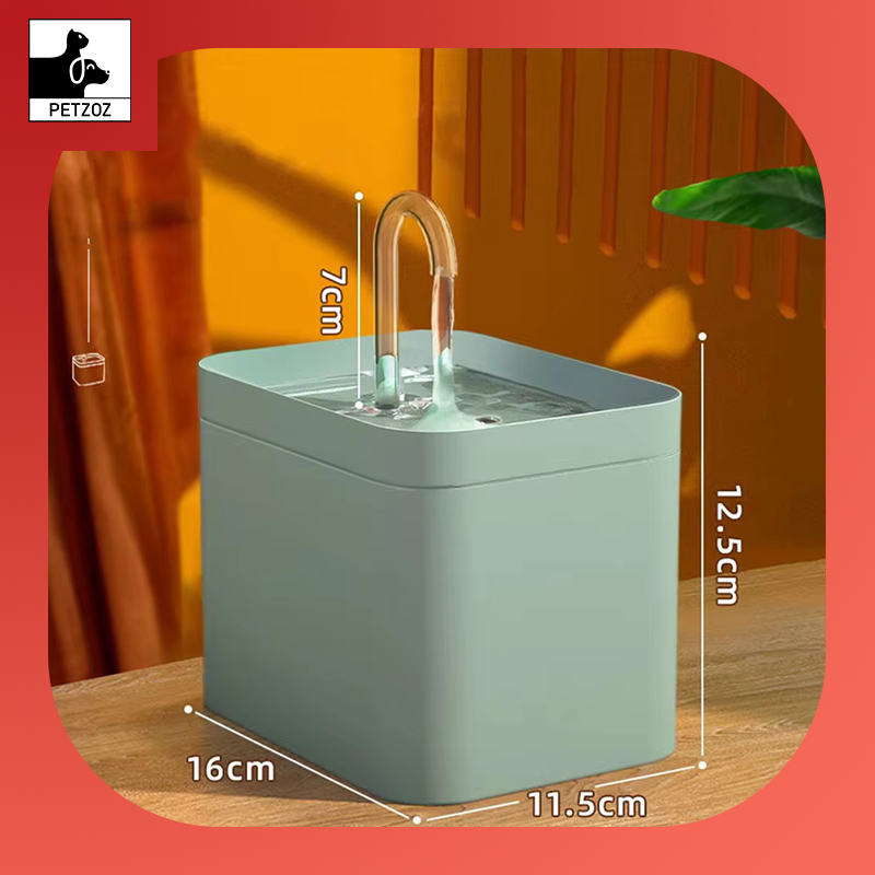 Ultra-Quiet Cat Water Fountain Filter Smart Automatic Pet Dog Water Dispenser&Burnout Prevention Pump1.5L Recirculate Filtrin
