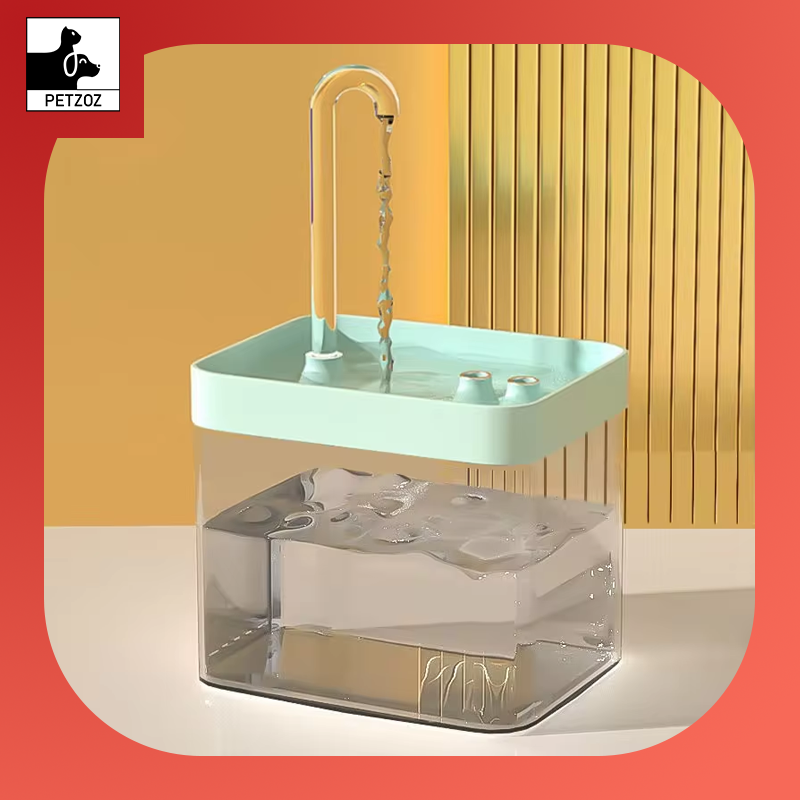 Ultra-Quiet Cat Water Fountain Filter Smart Automatic Pet Dog Water Dispenser&Burnout Prevention Pump1.5L Recirculate Filtrin