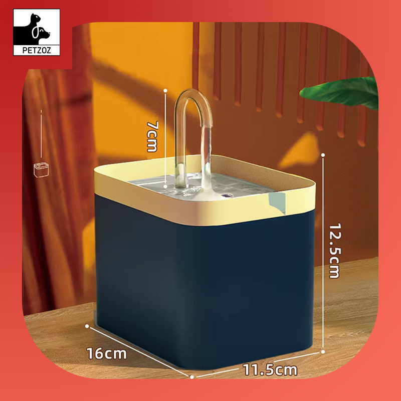 Ultra-Quiet Cat Water Fountain Filter Smart Automatic Pet Dog Water Dispenser&Burnout Prevention Pump1.5L Recirculate Filtrin