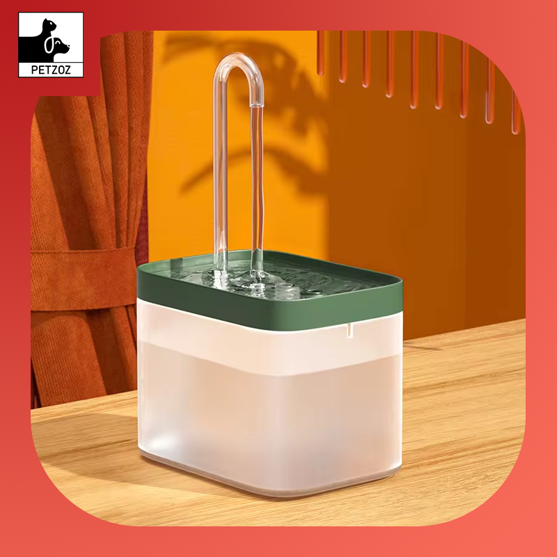 Ultra-Quiet Cat Water Fountain Filter Smart Automatic Pet Dog Water Dispenser&Burnout Prevention Pump1.5L Recirculate Filtrin