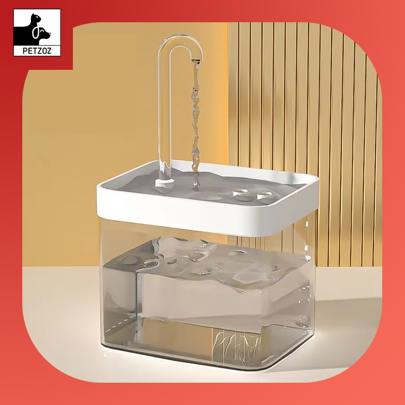 Ultra-Quiet Cat Water Fountain Filter Smart Automatic Pet Dog Water Dispenser&Burnout Prevention Pump1.5L Recirculate Filtrin