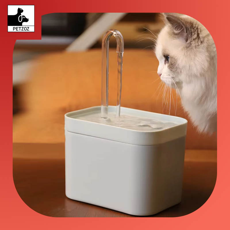 Ultra-Quiet Cat Water Fountain Filter Smart Automatic Pet Dog Water Dispenser&Burnout Prevention Pump1.5L Recirculate Filtrin