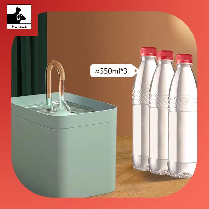 Ultra-Quiet Cat Water Fountain Filter Smart Automatic Pet Dog Water Dispenser&Burnout Prevention Pump1.5L Recirculate Filtrin