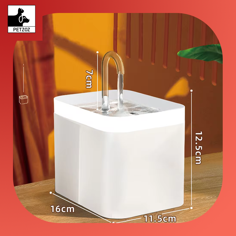 Ultra-Quiet Cat Water Fountain Filter Smart Automatic Pet Dog Water Dispenser&Burnout Prevention Pump1.5L Recirculate Filtrin