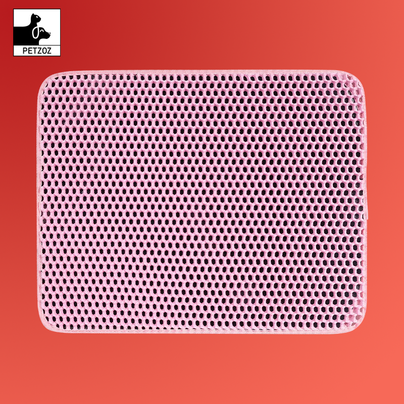 Pet Cat Litter Mat Waterproof EVA Double Layer Cat Litter Trapping Pet Litter Box Mat Clean Pad Products for Cats Accessories