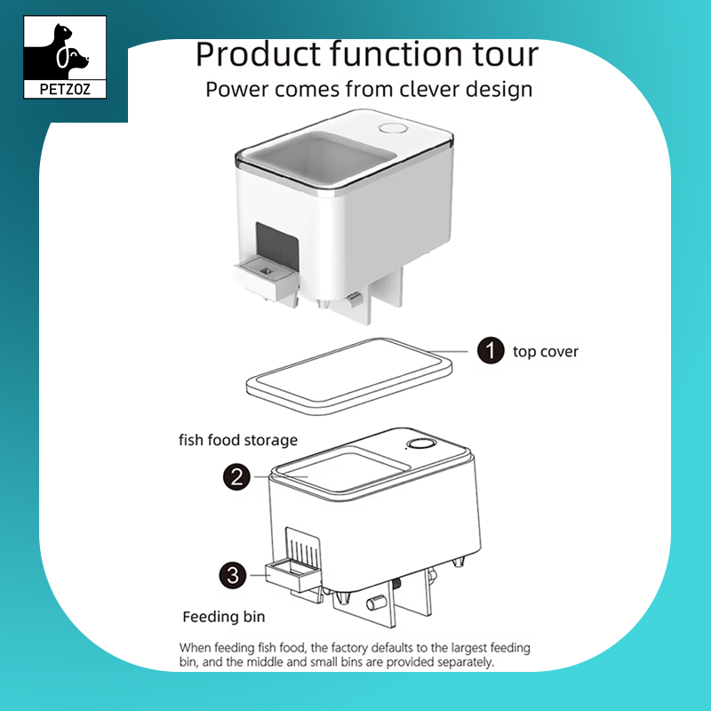 Wifi Automatic Aquarium Fish Tank Feeder Timing Wireless Smart Phone App Intelligent Speaker Voice Remote Control Fish Feeding