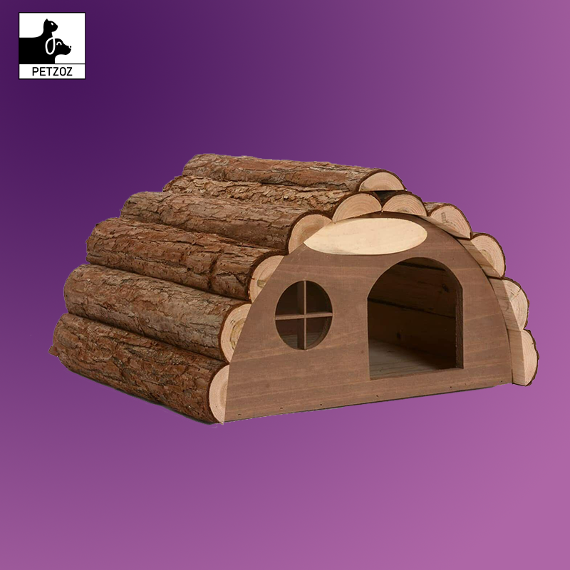 Hedgehog House Large Solid Wooden Garden Shelter Hibernation Home Food Nest Box