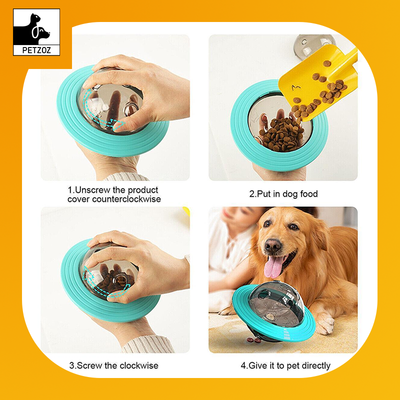 Pet Treat Dispenser Ball Dogs Cats Puzzle Toy Game Interactive Toy Slow Eat Ball