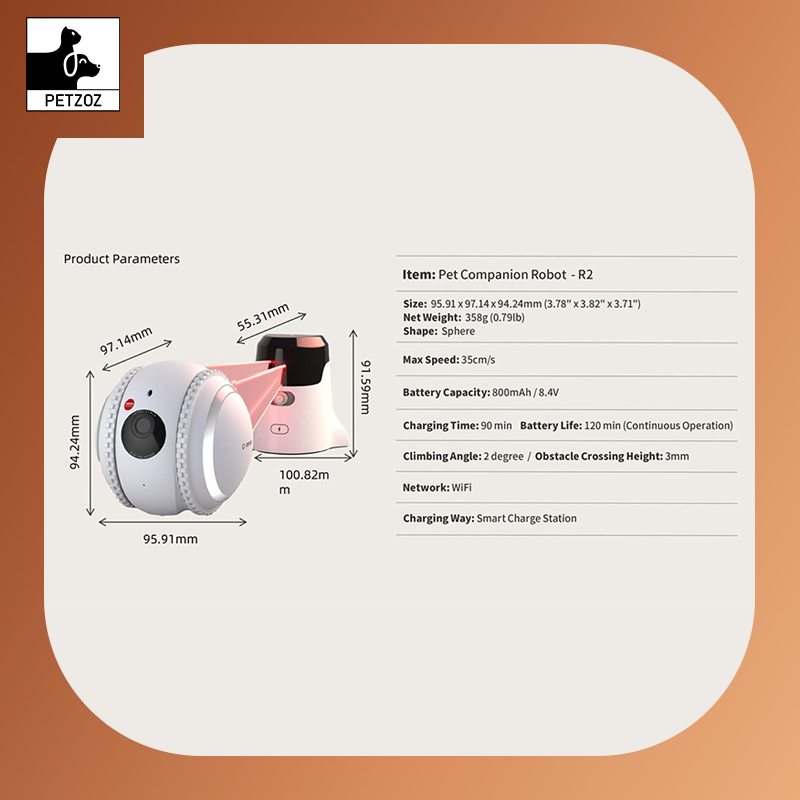 Pet Companion Robot Cat Monitoring