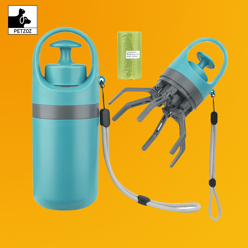 Portable Lightweight Dog Pooper Scooper With Built-in Poop Bag Dispenser Eight-claw Shovel For Pet Toilet Picker Pet Products