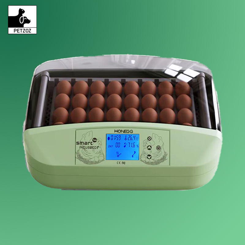 32 Eggs Egg Incubator LED Poultry Digital Hatcher with Auto Egg Turning Temperature Control Temperature Humidity Alarm Incubator