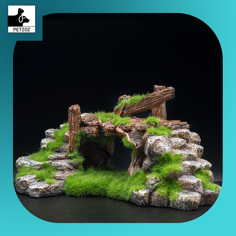 Flocking resin aquarium made of landscape stone decoration