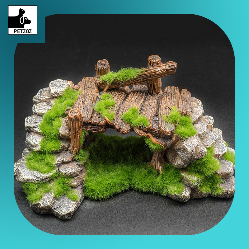 Flocking resin aquarium made of landscape stone decoration