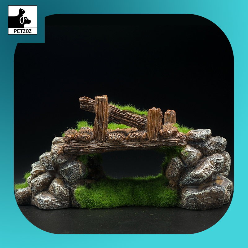 Flocking resin aquarium made of landscape stone decoration