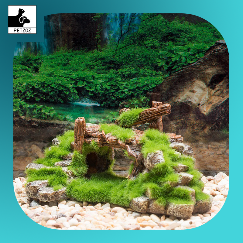 Flocking resin aquarium made of landscape stone decoration