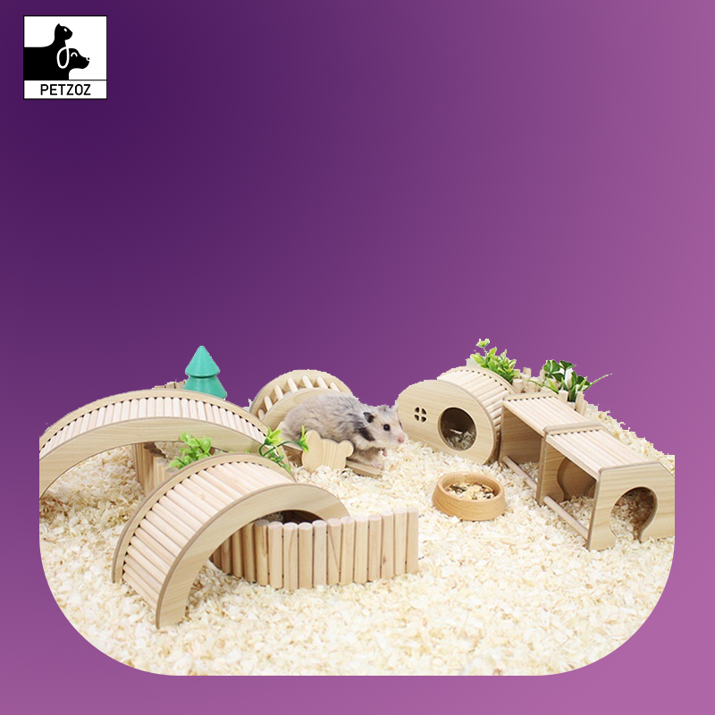 Hamster Landscaping Fence Ladder Arch Bridge Toy Decoration