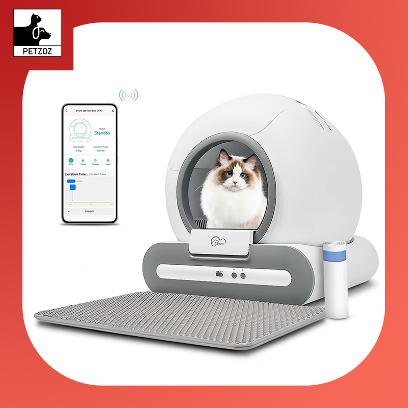 Automatic Cat Litter Box Self Cleaning with App Control