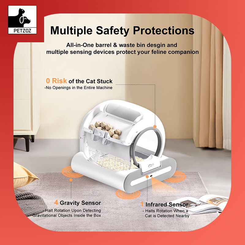 Automatic Cat Litter Box Self Cleaning with App Control