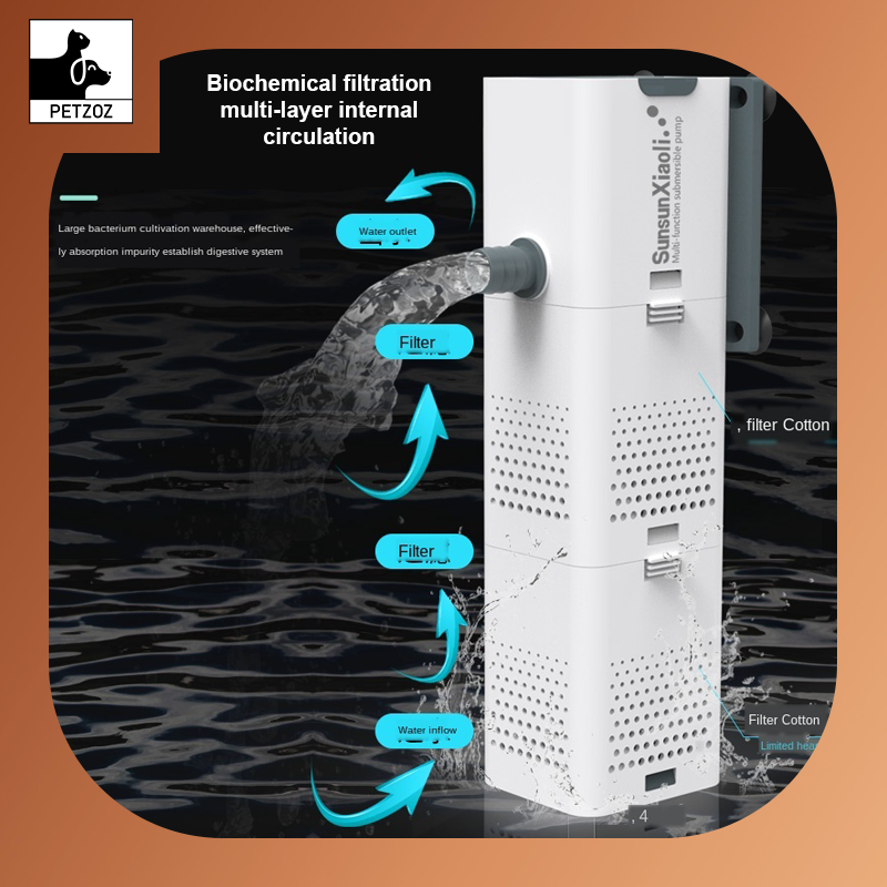 Four-in-one fish tank aquarium filter