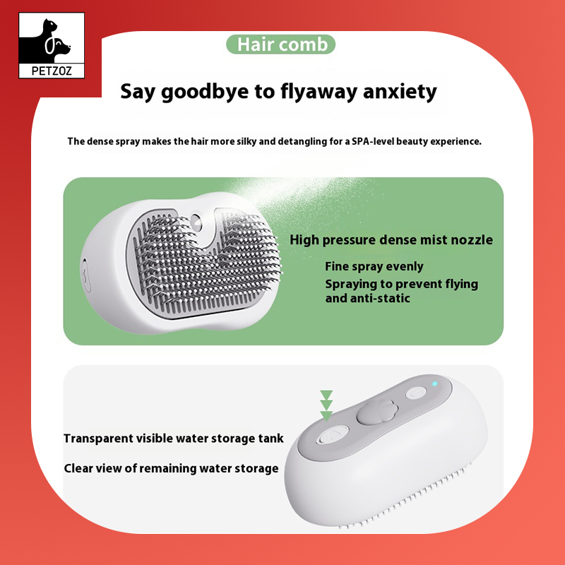Pet Spray Cat Cleaning Massage Comb Hair Device