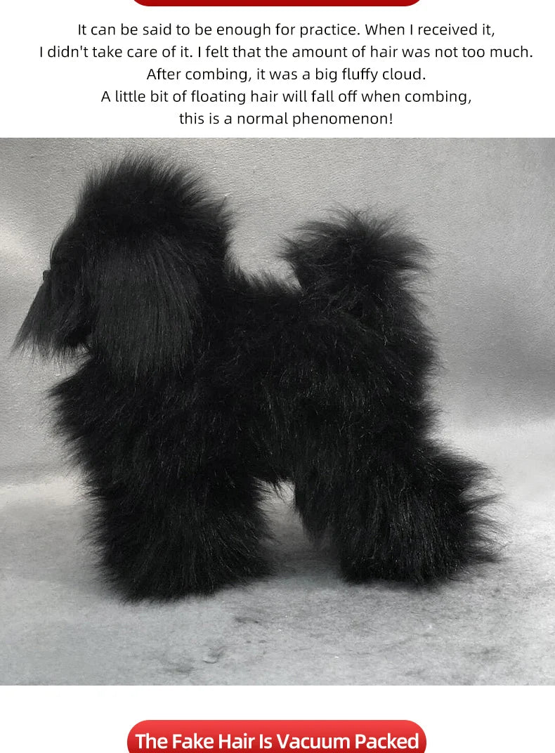 Pet simulation hair  beauty fake beautician practicing dog standard poodle full body  skeleton model dog for pet grooming