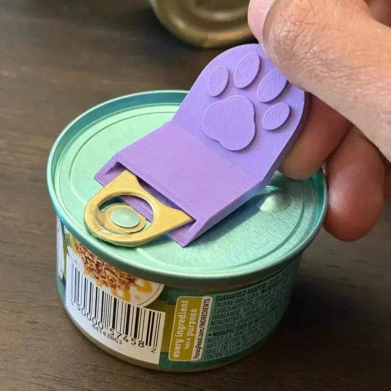 Pet Can Opener 1Pc Durable Plastic Non Slip Handle Easy Clean Kitchen Tool for Dog Cat Food Can Opening