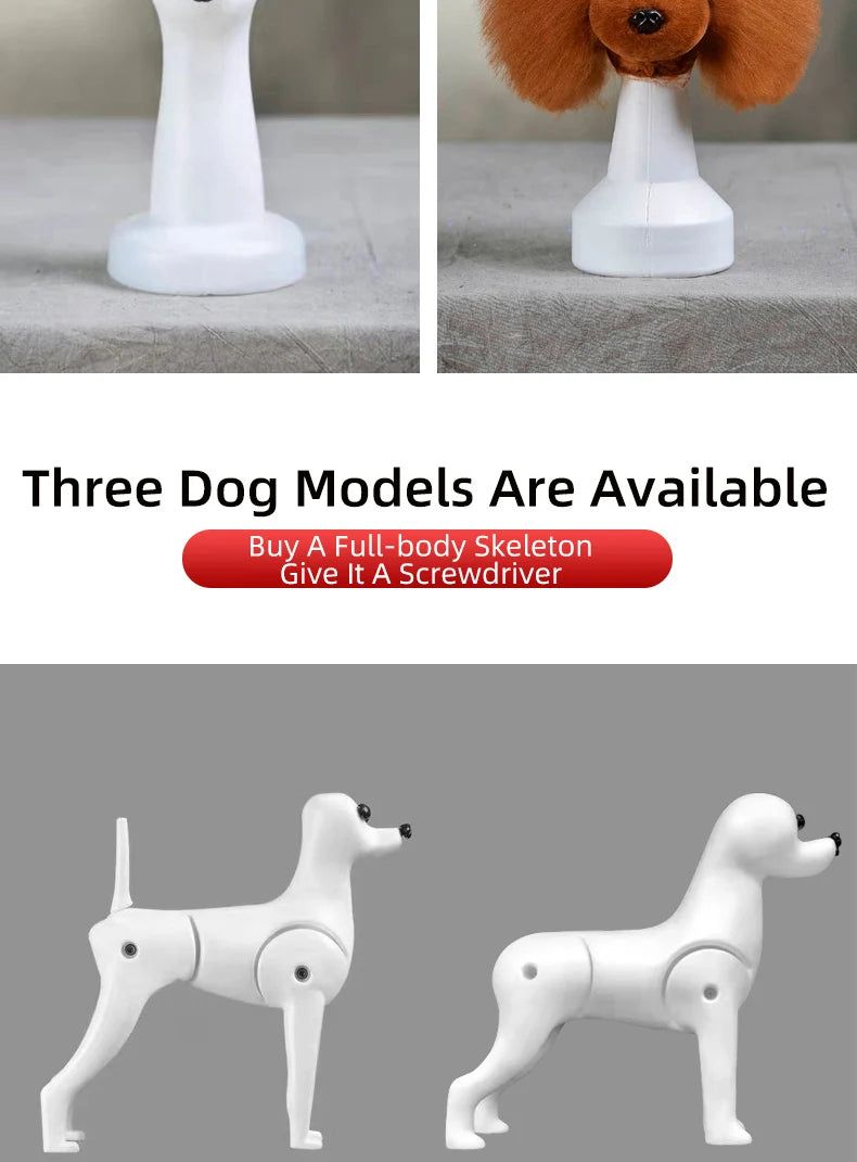 Pet simulation hair  beauty fake beautician practicing dog standard poodle full body  skeleton model dog for pet grooming