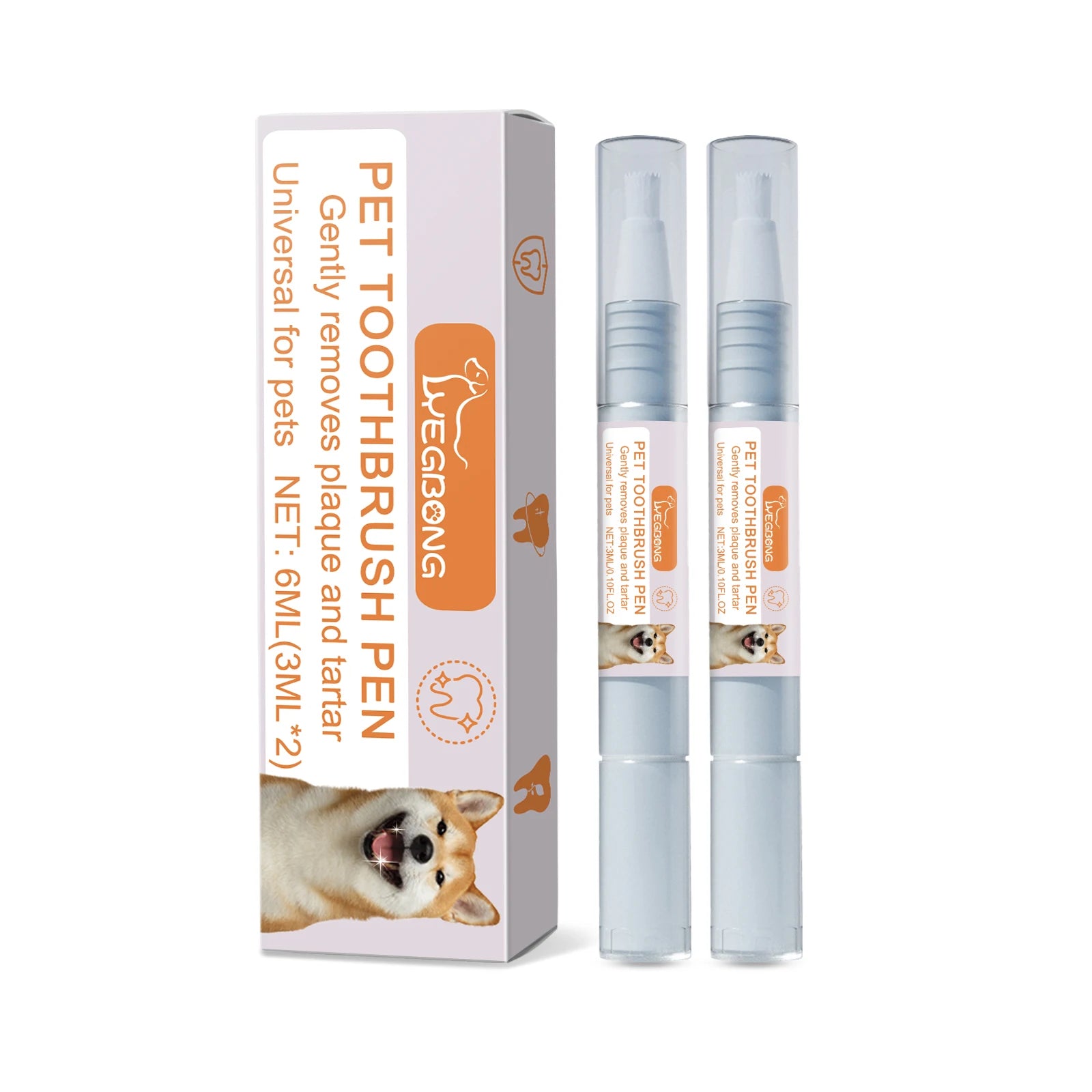 Pet Toothbrush Pen - A Teeth Cleaning Pen for Dogs & Cats to Remove Tartar, Calculus, Bad Breath and Oral Odor