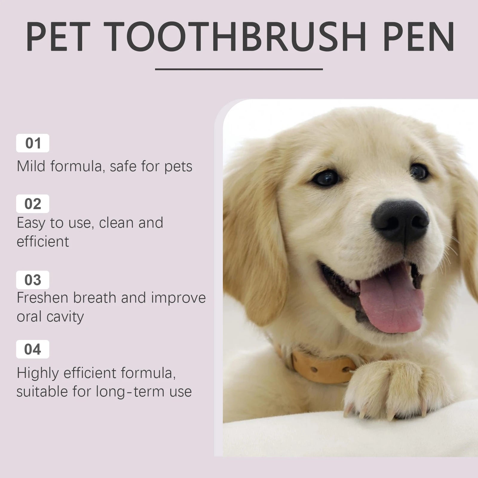 Pet Toothbrush Pen - A Teeth Cleaning Pen for Dogs & Cats to Remove Tartar, Calculus, Bad Breath and Oral Odor