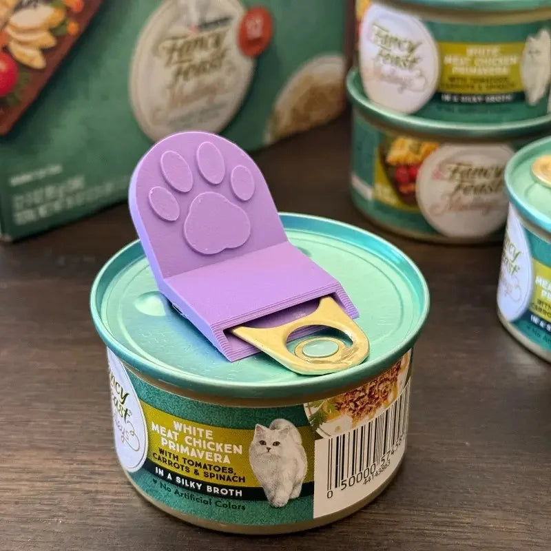Pet Can Opener 1Pc Durable Plastic Non Slip Handle Easy Clean Kitchen Tool for Dog Cat Food Can Opening